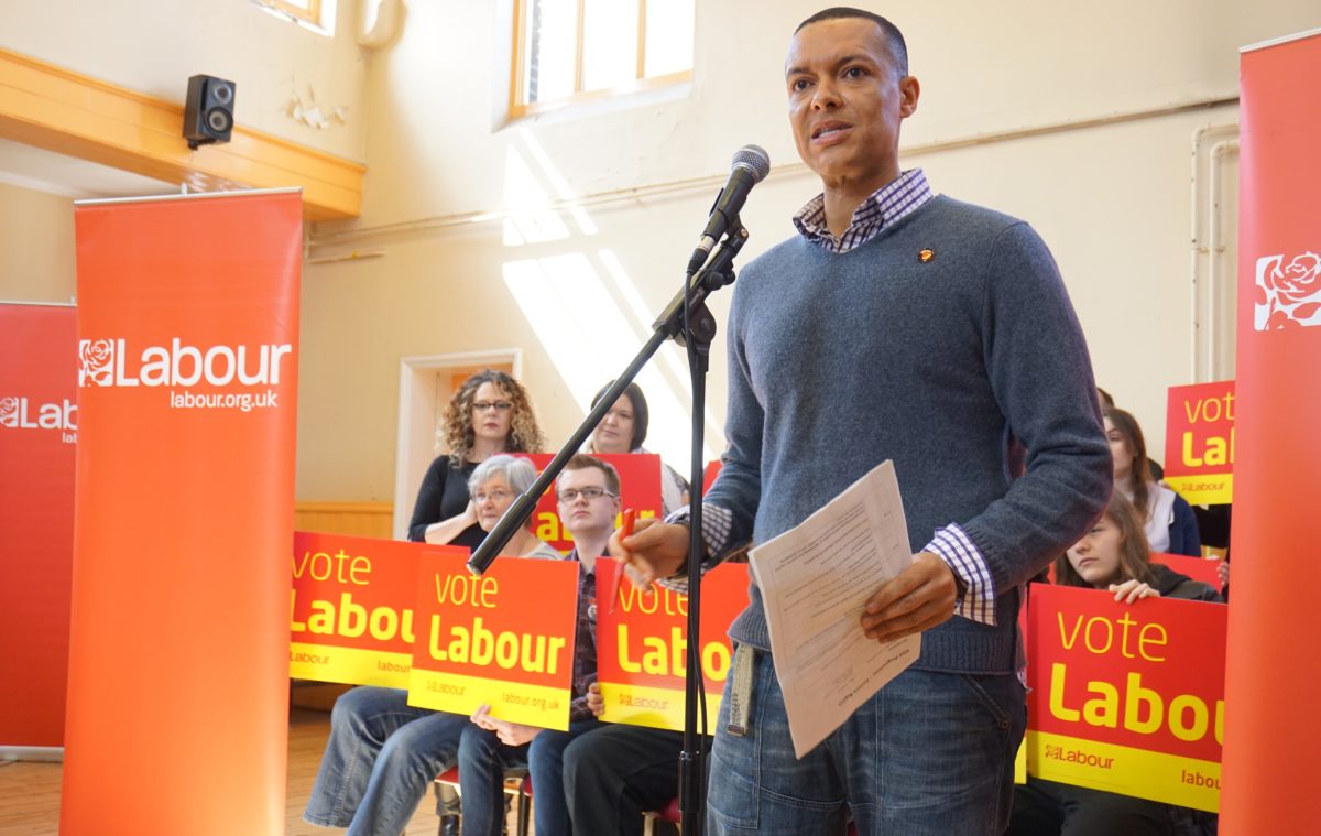 Clive Lewis MP speaking at a local event