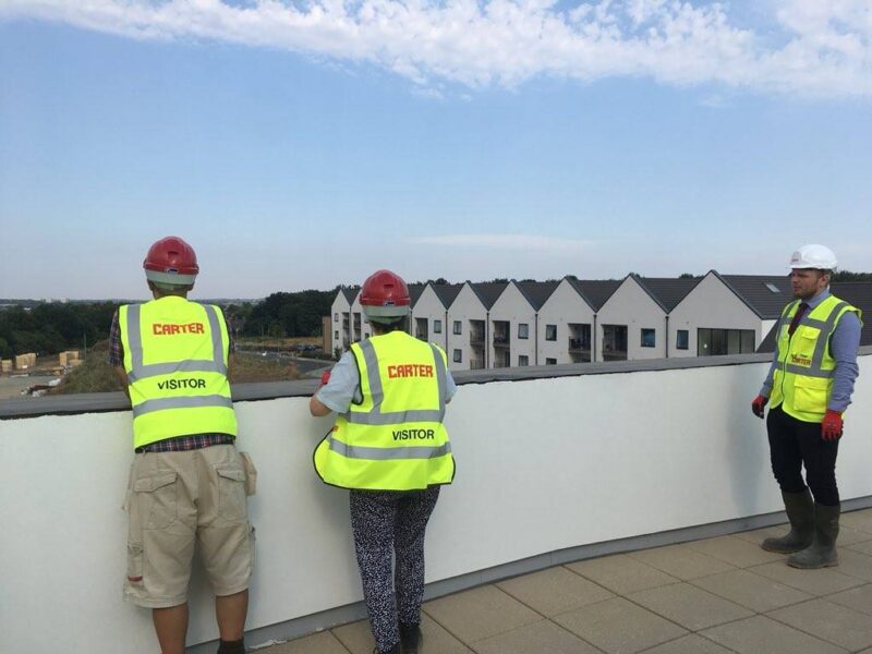 Clive and Cllr Gail Harris at the Rayne Park development