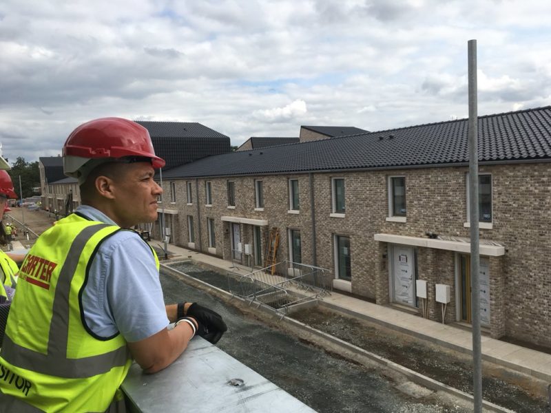 Clive at the Goldsmith Street development site