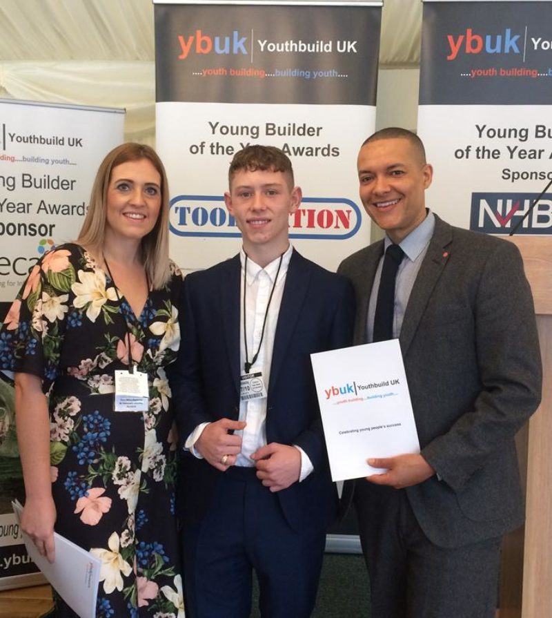 Clive with Young Builder UK finalist Alfie in parliament