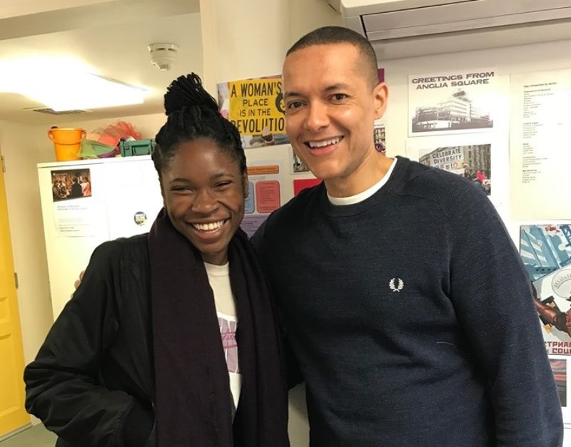 Clive and Elodie in the constituency office