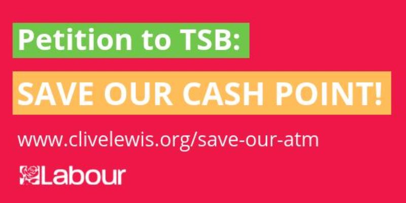 Petition to TSB: Save our cash point!
