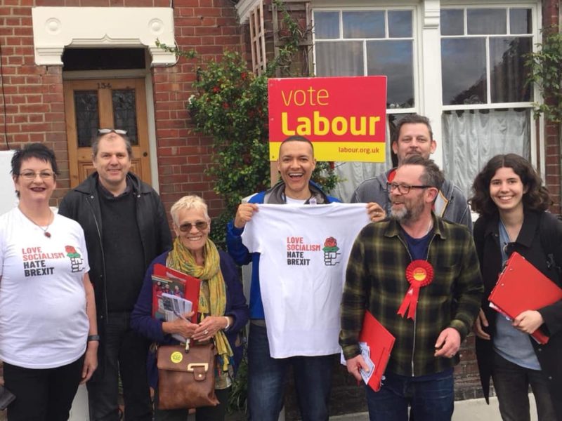 Clive with campaigners in Nelson ward