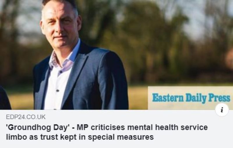 "MP criticises mental health service limbo as trust kept in special measures"