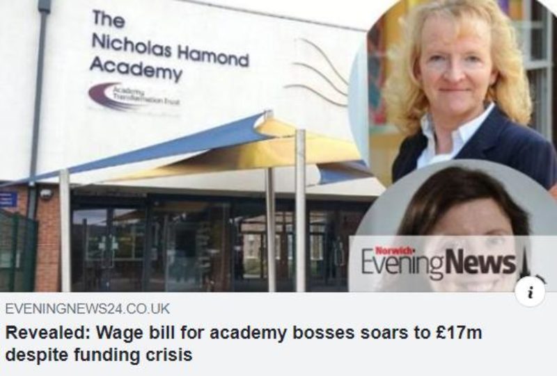 "Revealed: Wage bill for academy bosses soars to £17m despite funding crisis"