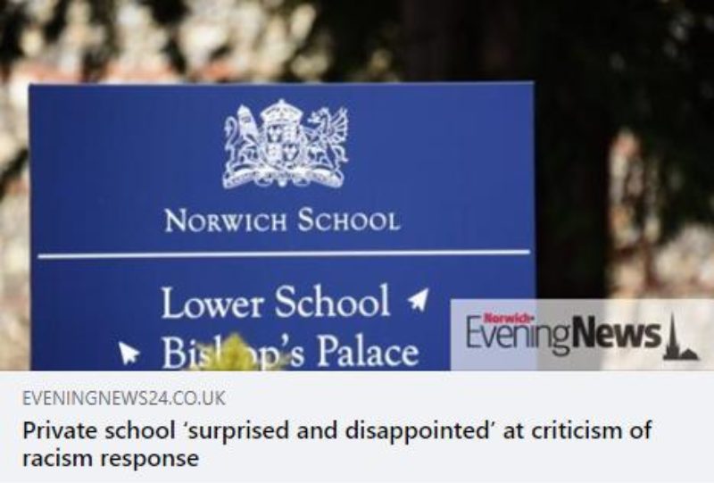 Private school racism response