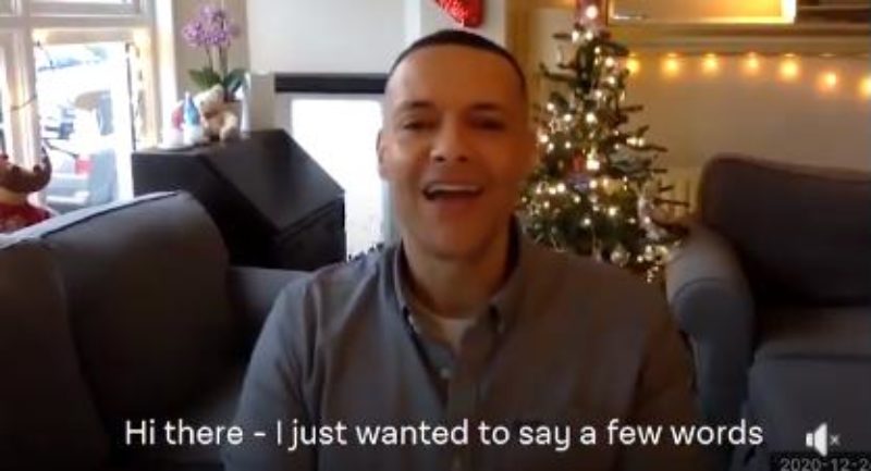 Christmas video message 2020