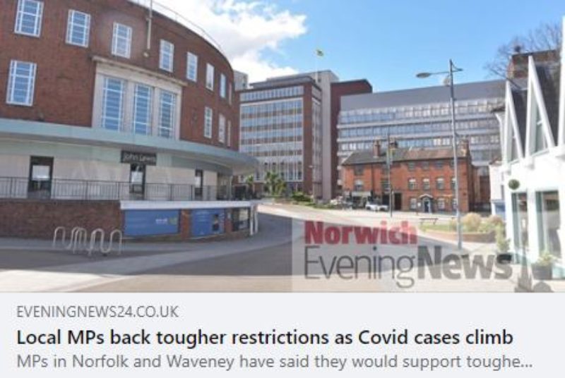 EDP: "local MPs back tougher restrictions as Covid cases climb"
