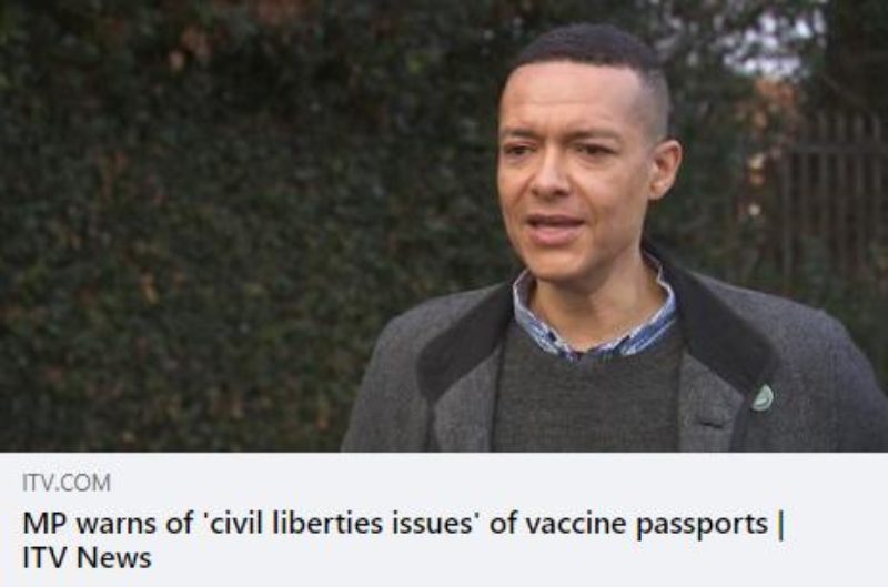 I speak to ITV News about vaccine passports