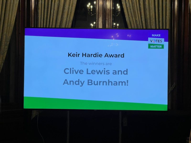 Kier Hardie Award given to Clive Lewis and Andy Burnham