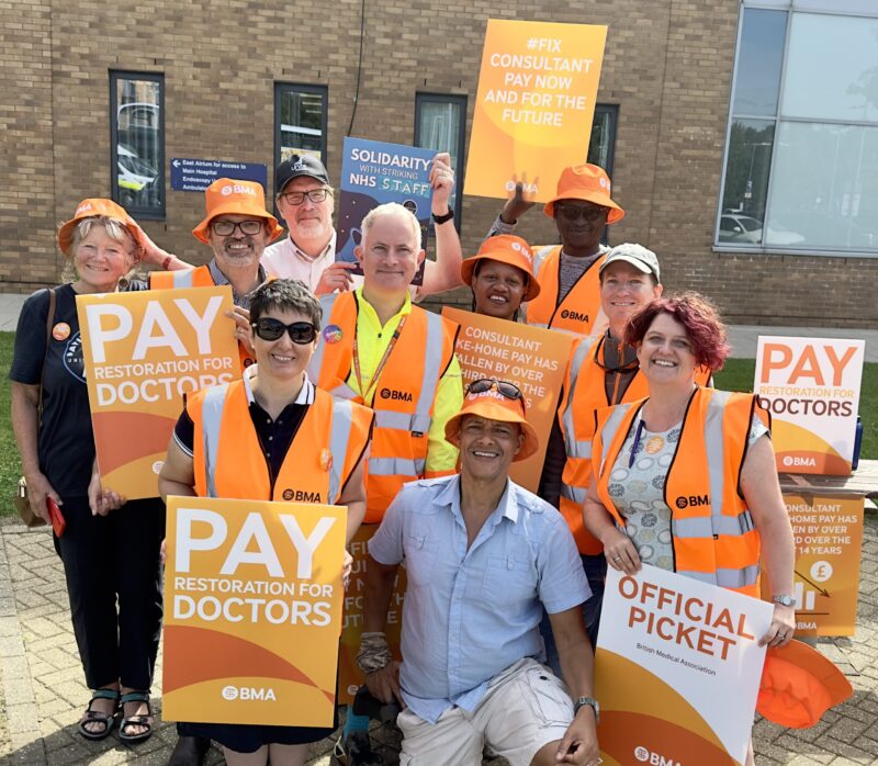 I joined BMA consultants at their picket line today