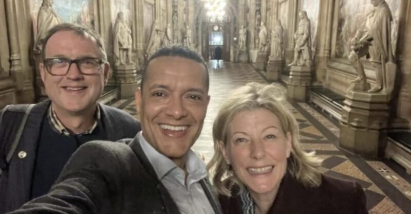 Clive Lewis, John Dower and Laura Trevelyan
