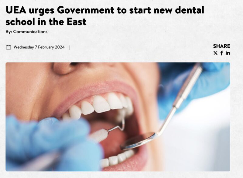 We need more dentists, and we need them as quickly as possible, so I fully support UEA