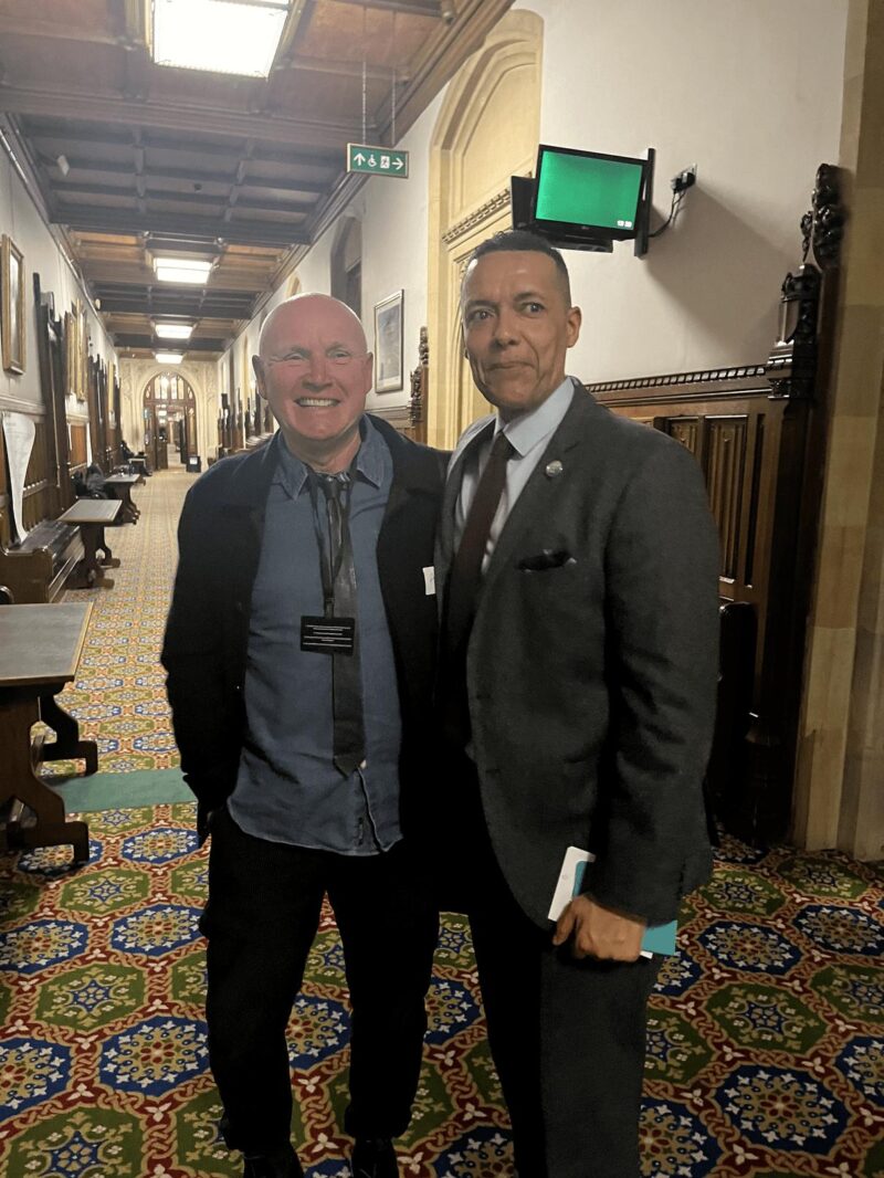 An image of Clive Lewis MP along with his constituent, Andrew Gibbs