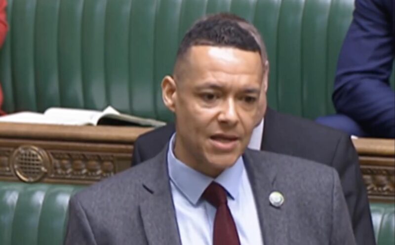 An image of Clive Lewis MP in the House of Commons Chamber