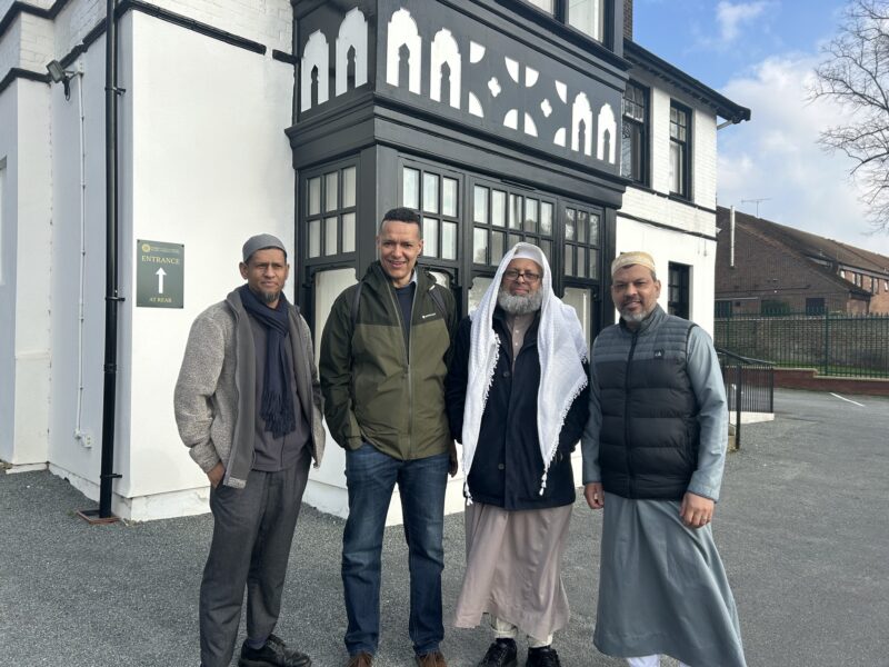 A picture of Clive Lewis MP outside Norwich Central Mosque and Islamic Community Centre