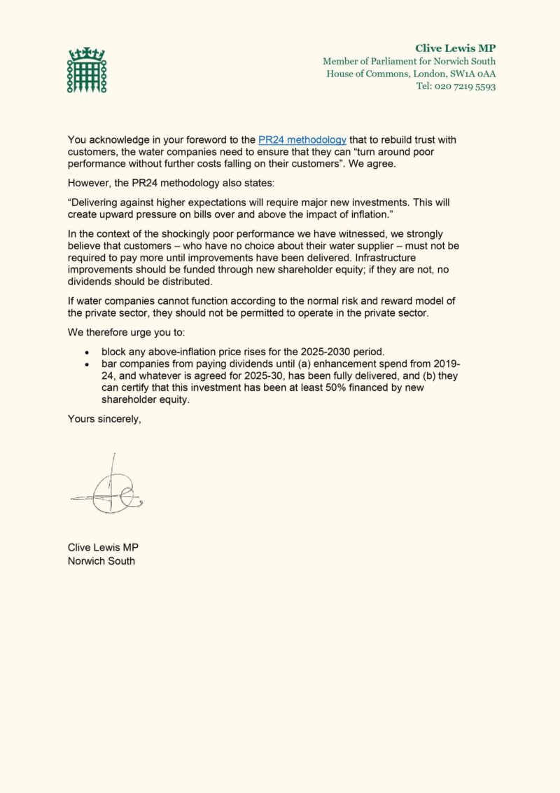 Letter from MPs to Ofwat page 2
