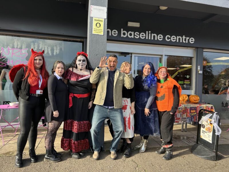 Clive with users and staff at Future Projects