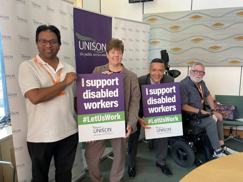 Clive Lewis MP with representatives from UNISON