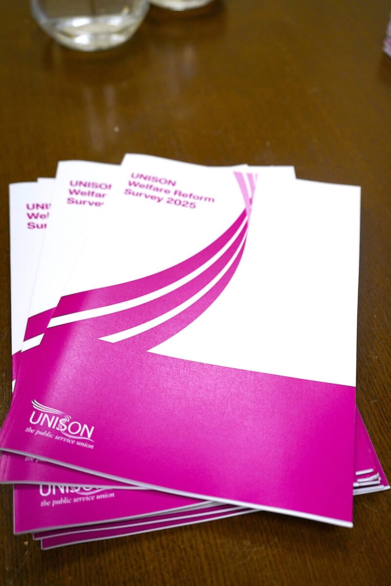 Unison conducted a survey of 3000 disabled workers