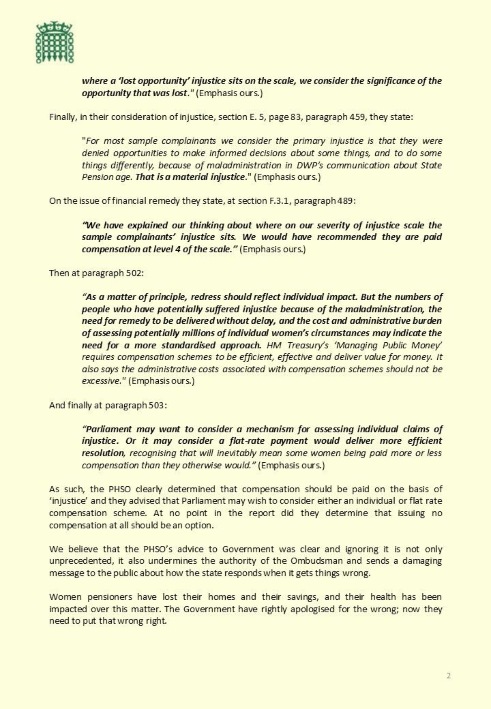 Letter to Govt - Part 2