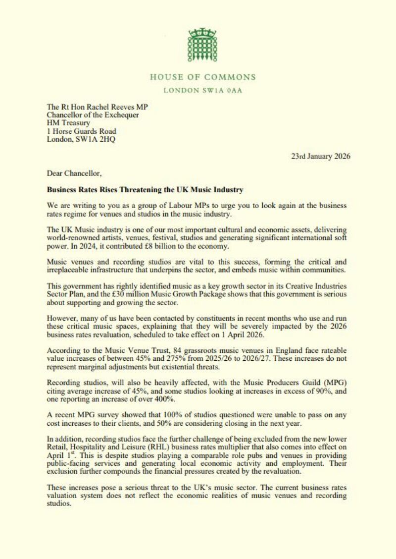 Letter to Chancellor, part 1