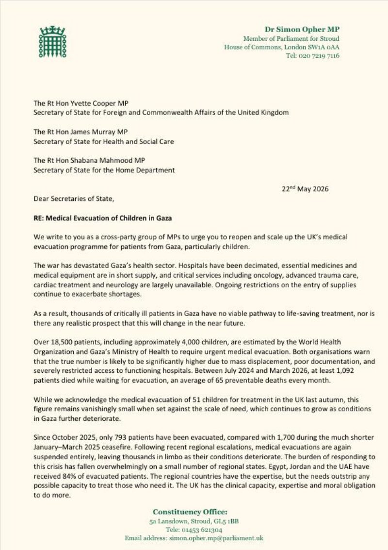 Letter, page 1
