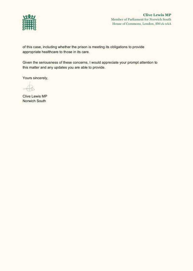 Letter, page 2